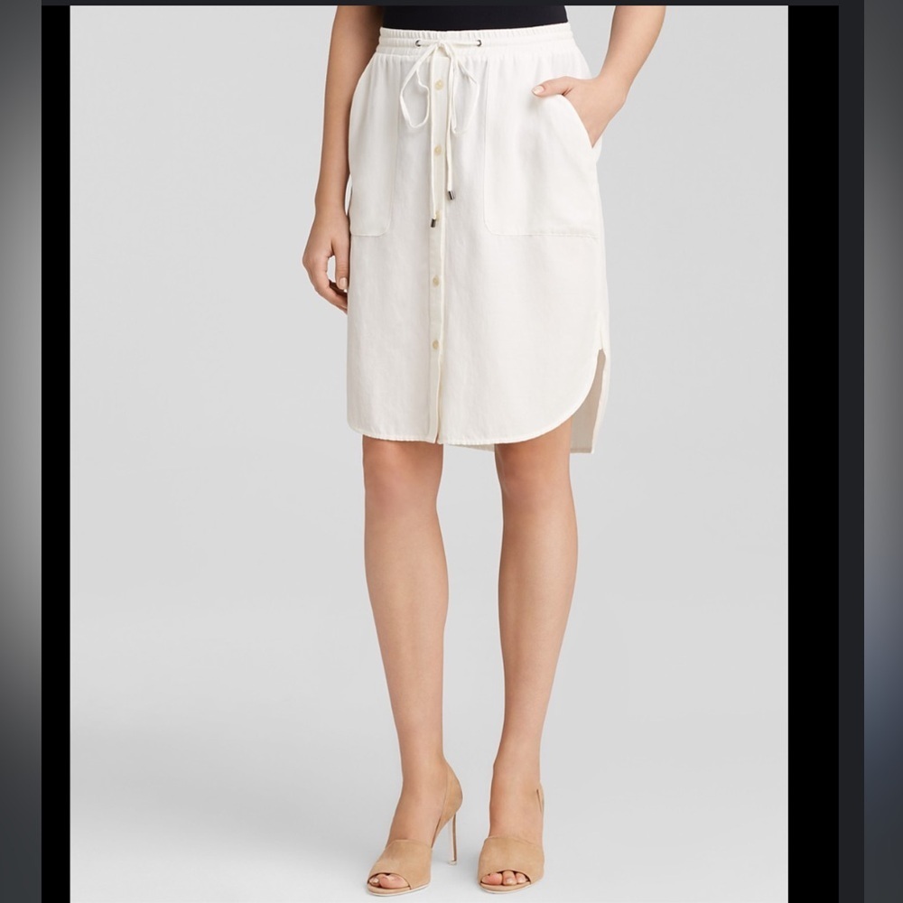 Vince Skirt - Button-Front White Size XSmall